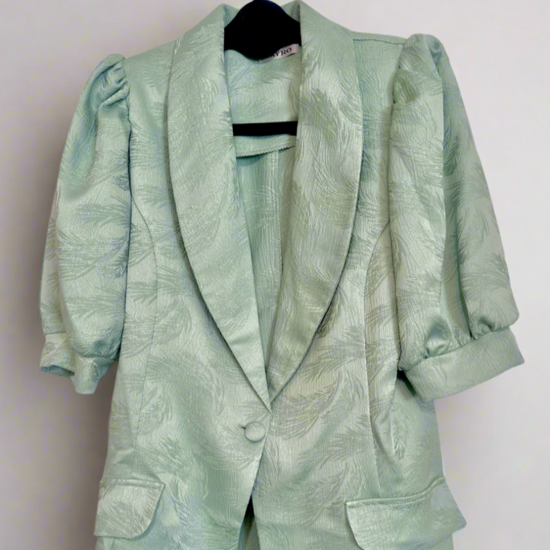Lara Jacquard Mint Suit