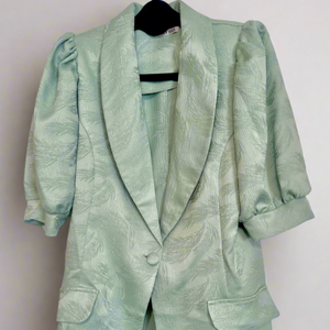 Lara Jacquard Mint Suit