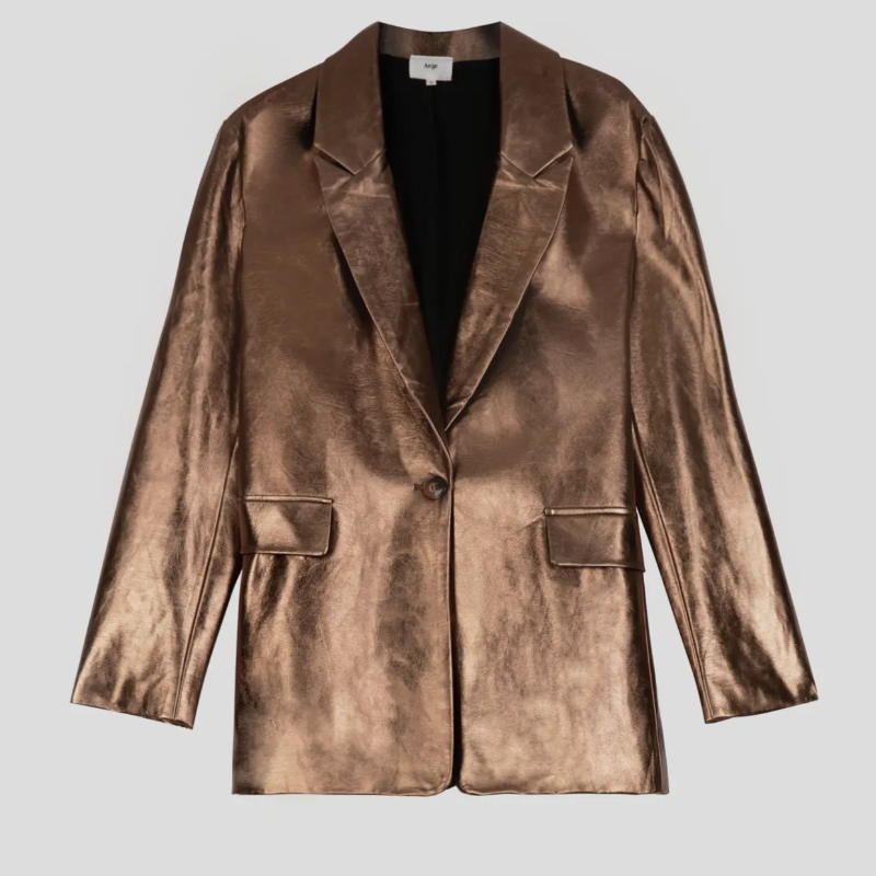 Metallic Bronze Blazer for the holiday season or any special event. 