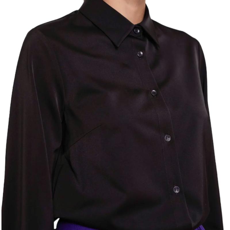 Women's Black office button up shirt