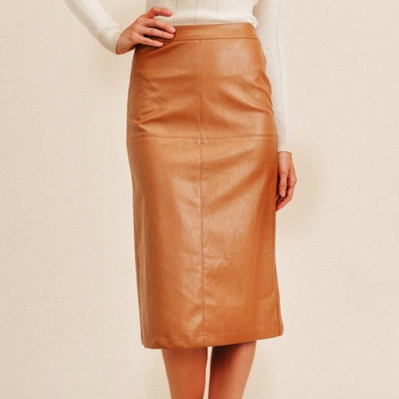 Saga Faux Leather Skirt