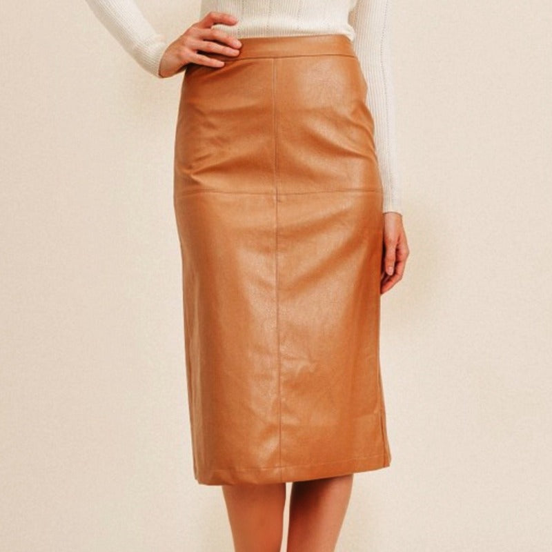 Saga Faux Leather Skirt