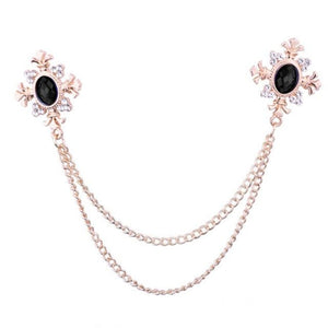 Rhinestone Cross Collar Chain