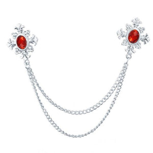 Rhinestone Cross Collar Chain
