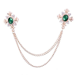 Rhinestone Cross Collar Chain