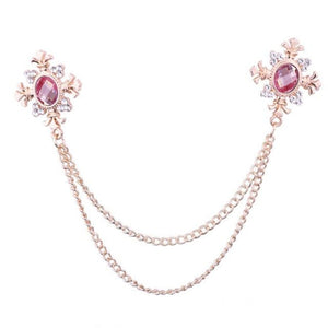 Rhinestone Cross Collar Chain