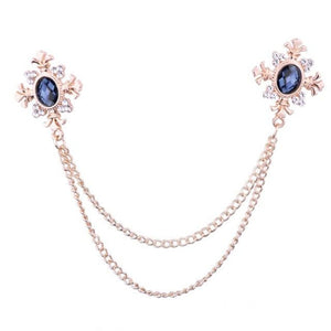 Rhinestone Cross Collar Chain