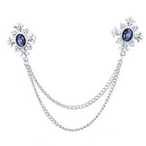 Rhinestone Cross Collar Chain
