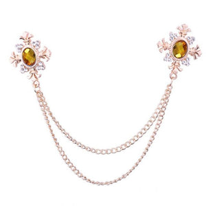 Rhinestone Cross Collar Chain